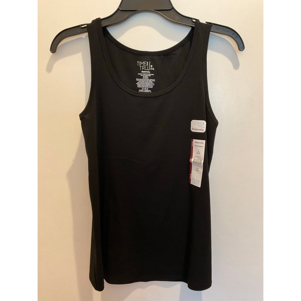Time and Tru Women's Maternity Non Shirred Tank Top, Size S